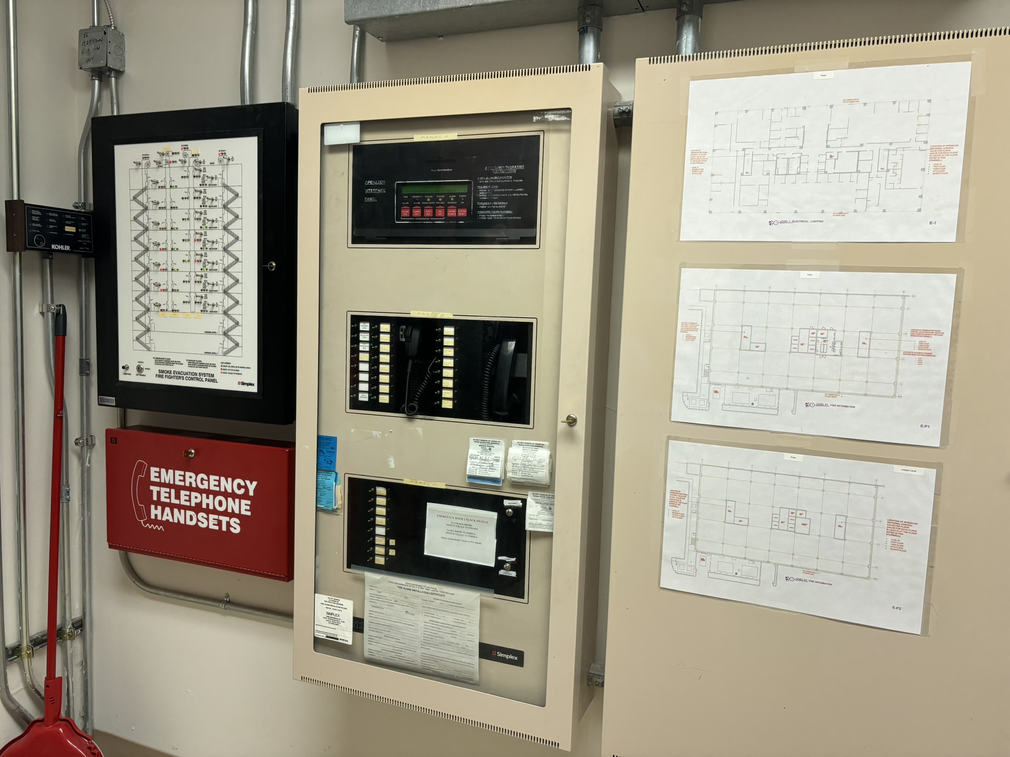 High-rise fire alarm command centre